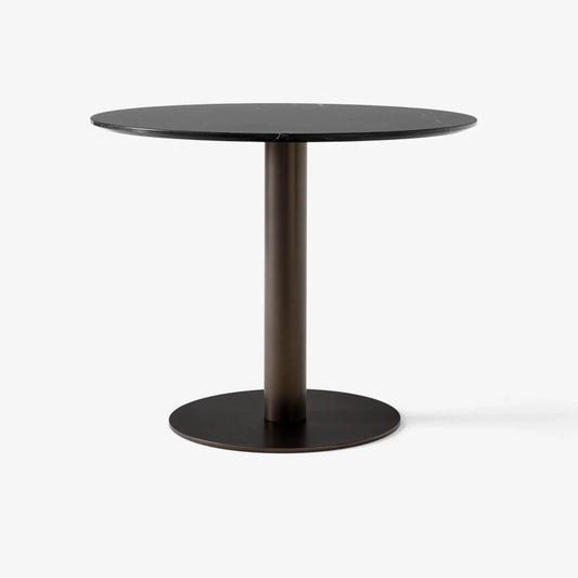 In Between Table SK18 Nero Marquina Bronzed Center Base