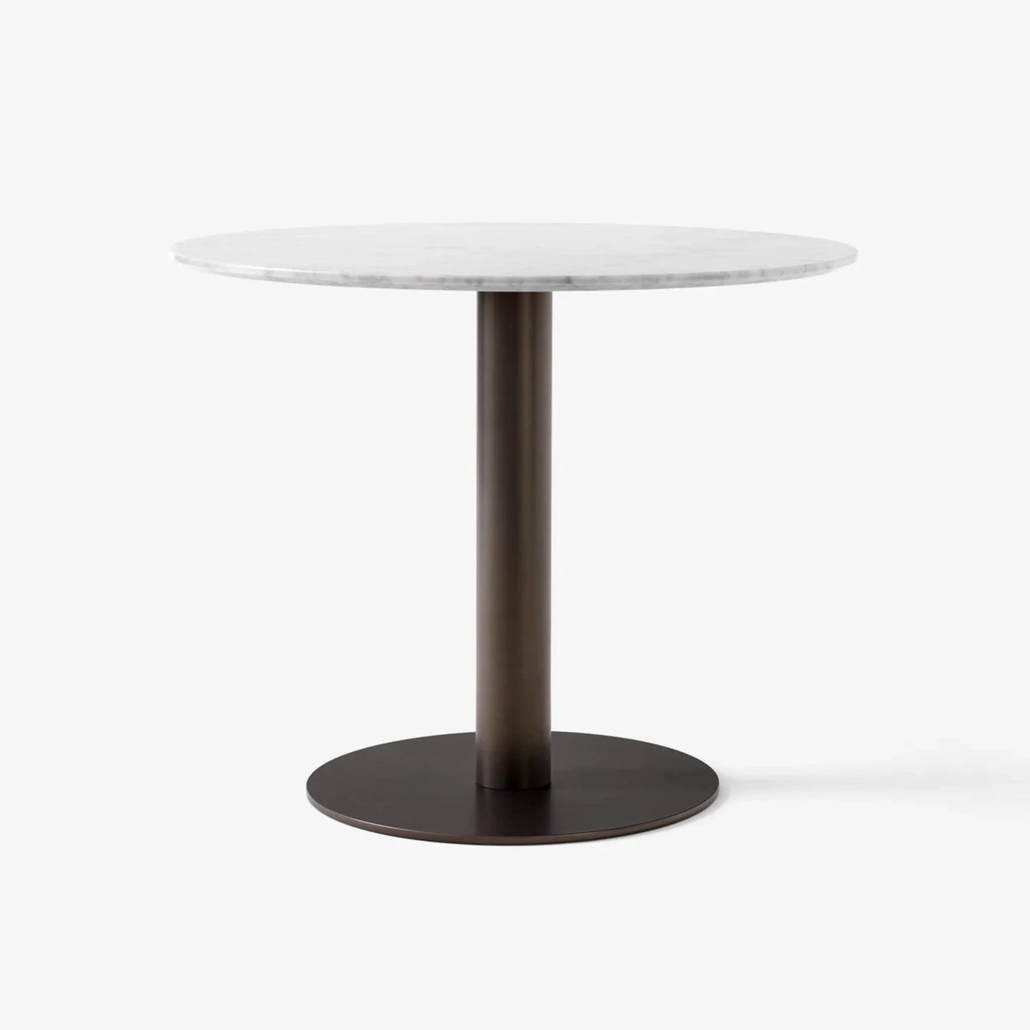 In Between Table SK18 Bianco Carrara Bronzed Center Base