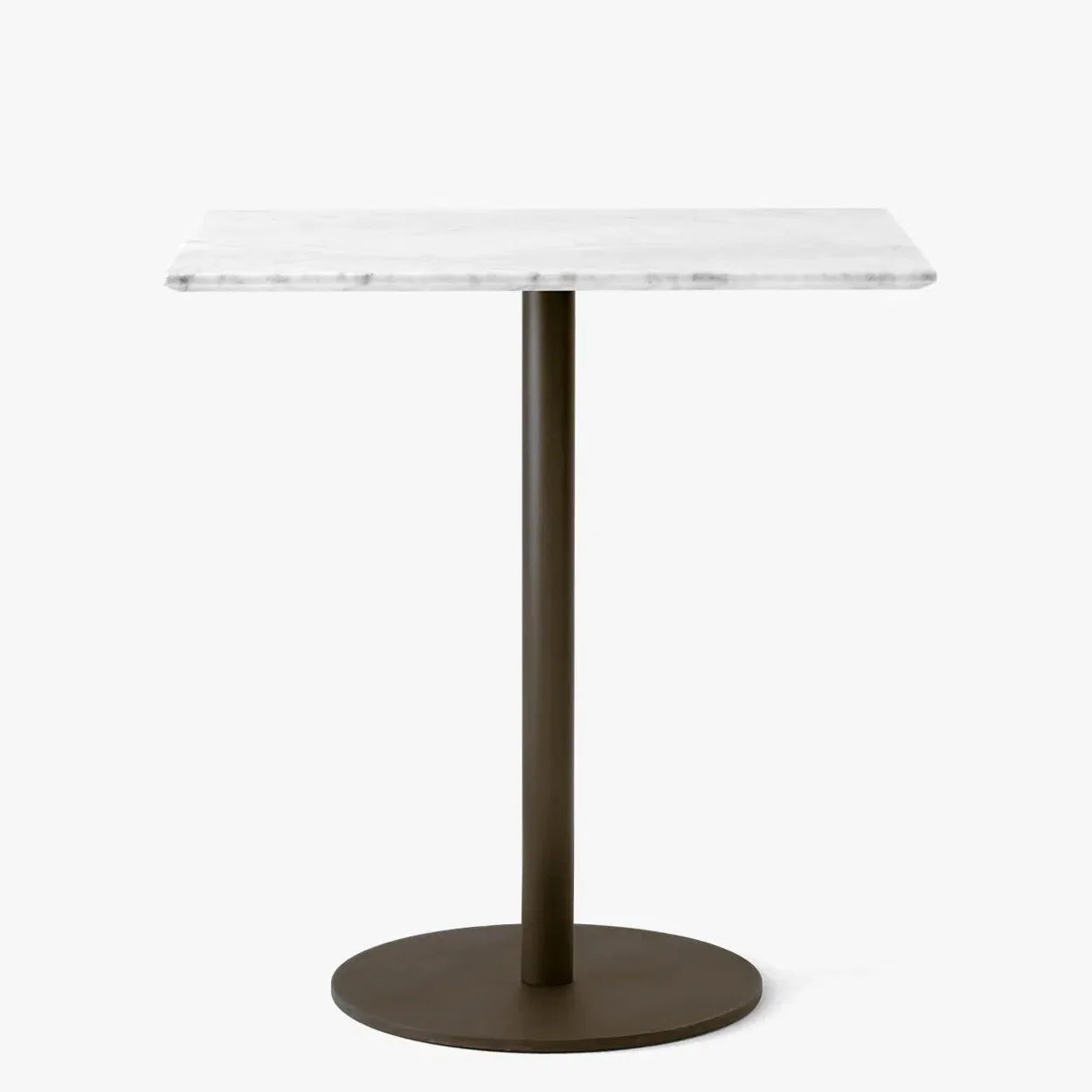 In Between Table SK16 Bianco Carrara Bronzed Center Base