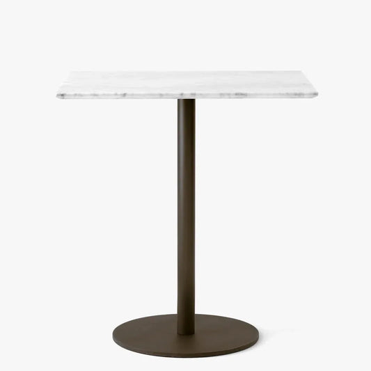 In Between Table SK16 Bianco Carrara Bronzed Center Base